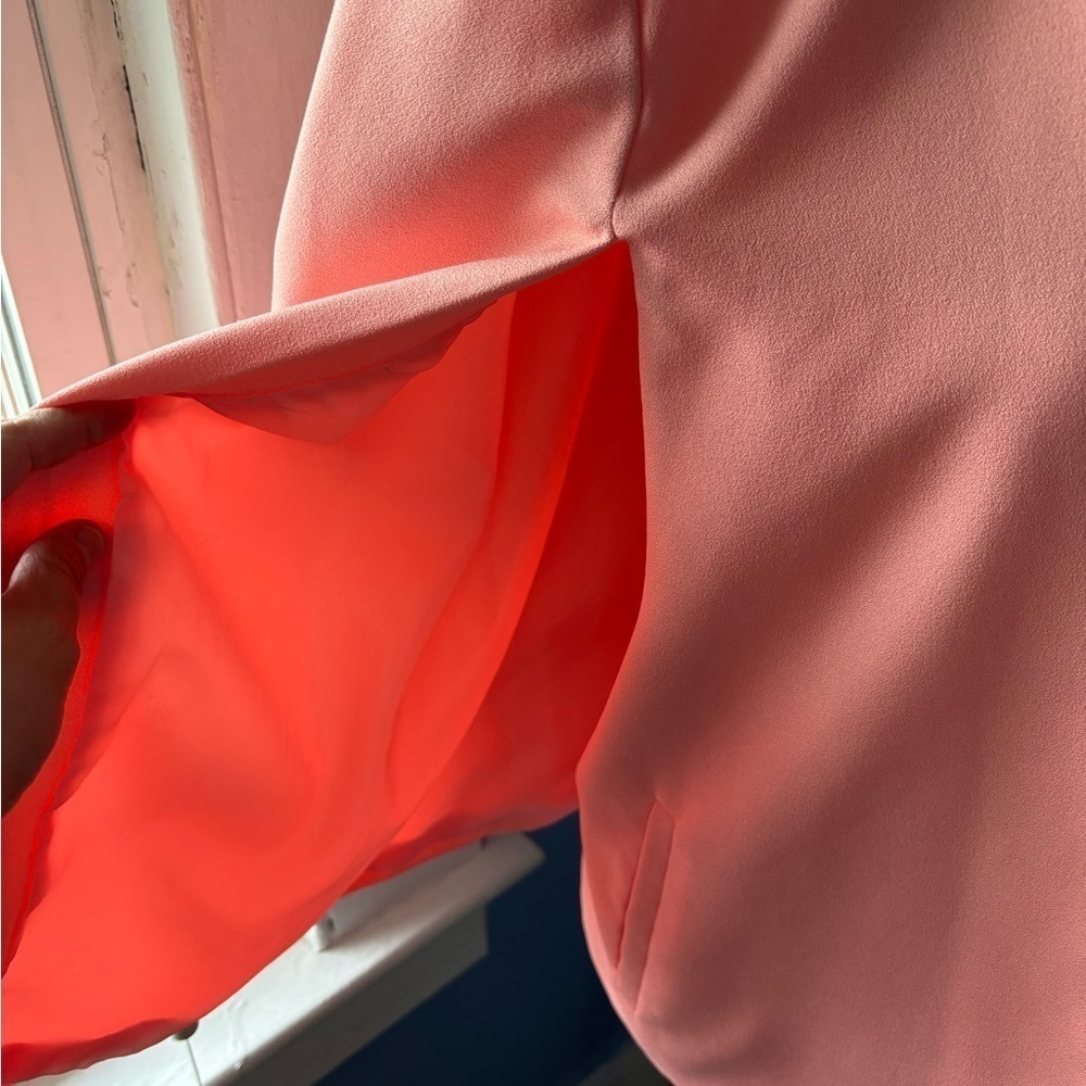 Jealous Tomato Pink Blazer with Modern V-Neckline - Picture 5 of 8